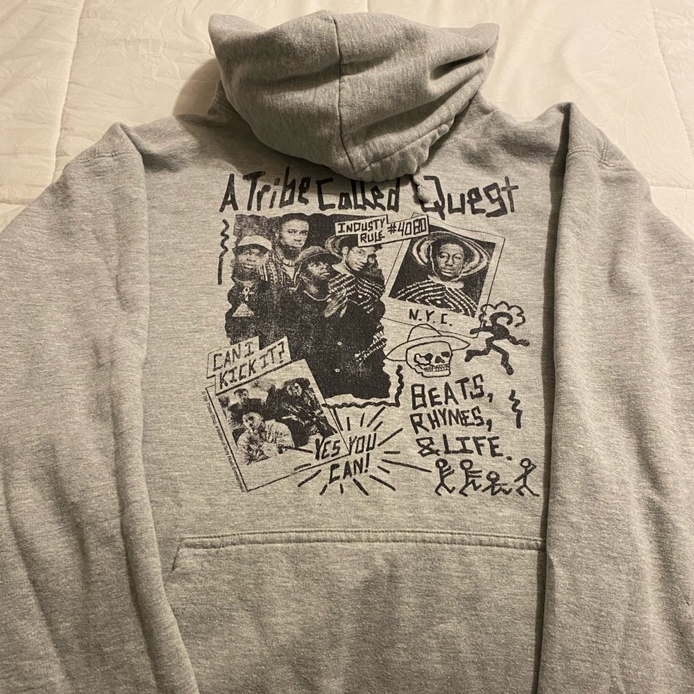 Large Port & Company Grey Hoodie